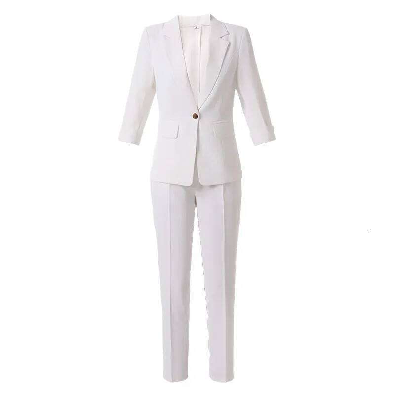 Elegant Thin Women's Suit Set Casual Professional Workwear Small Western Style Jacket Spring Summer New Arrival 2025