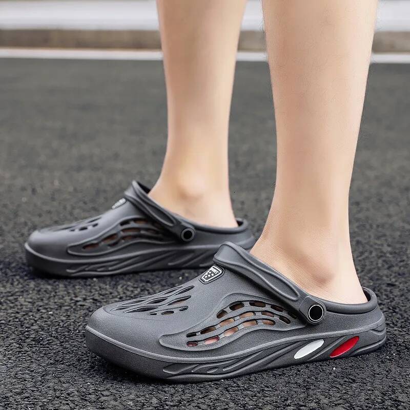 Ddmyoutdoor Summer Men Sandals Light EVA Women S Casual Shoes Couple Hole Shoe Clogs Lovers Home Garden Male Beach Flat Slippers Big Size outdoor shoe