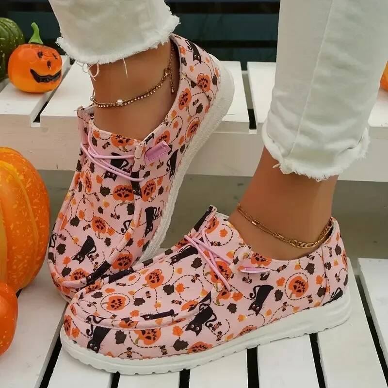 ddmyoutdoor Flats Halloween Printing Loafers Casual Designer New Sport Light Running Shoes Sneakers Trend Women Zapatilla Outdoor Outdoor Shoes