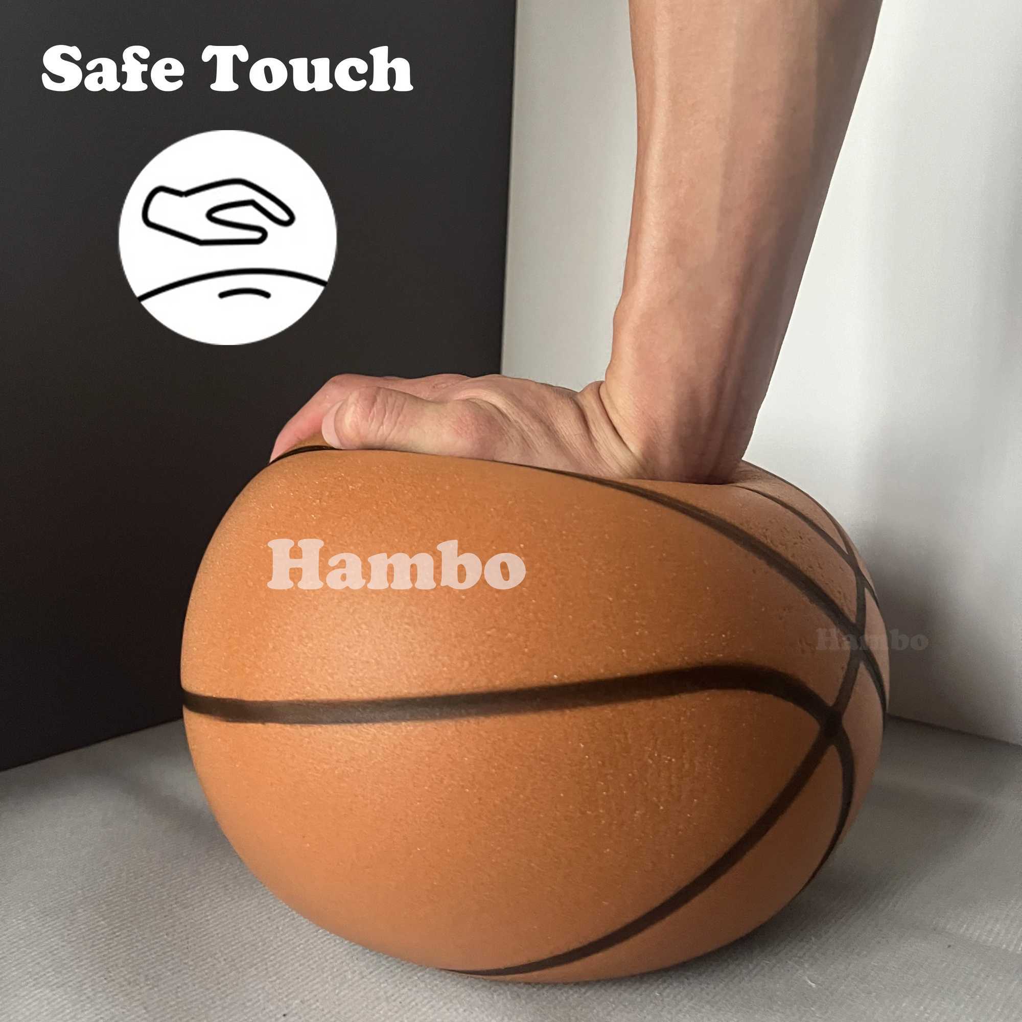 Silent Basketball Size 7 (29.5)/5# Dribbling Indoor Grooved Airless Foam Basketball Quiet Dribbling Indoor Training Silent BallXJ250606