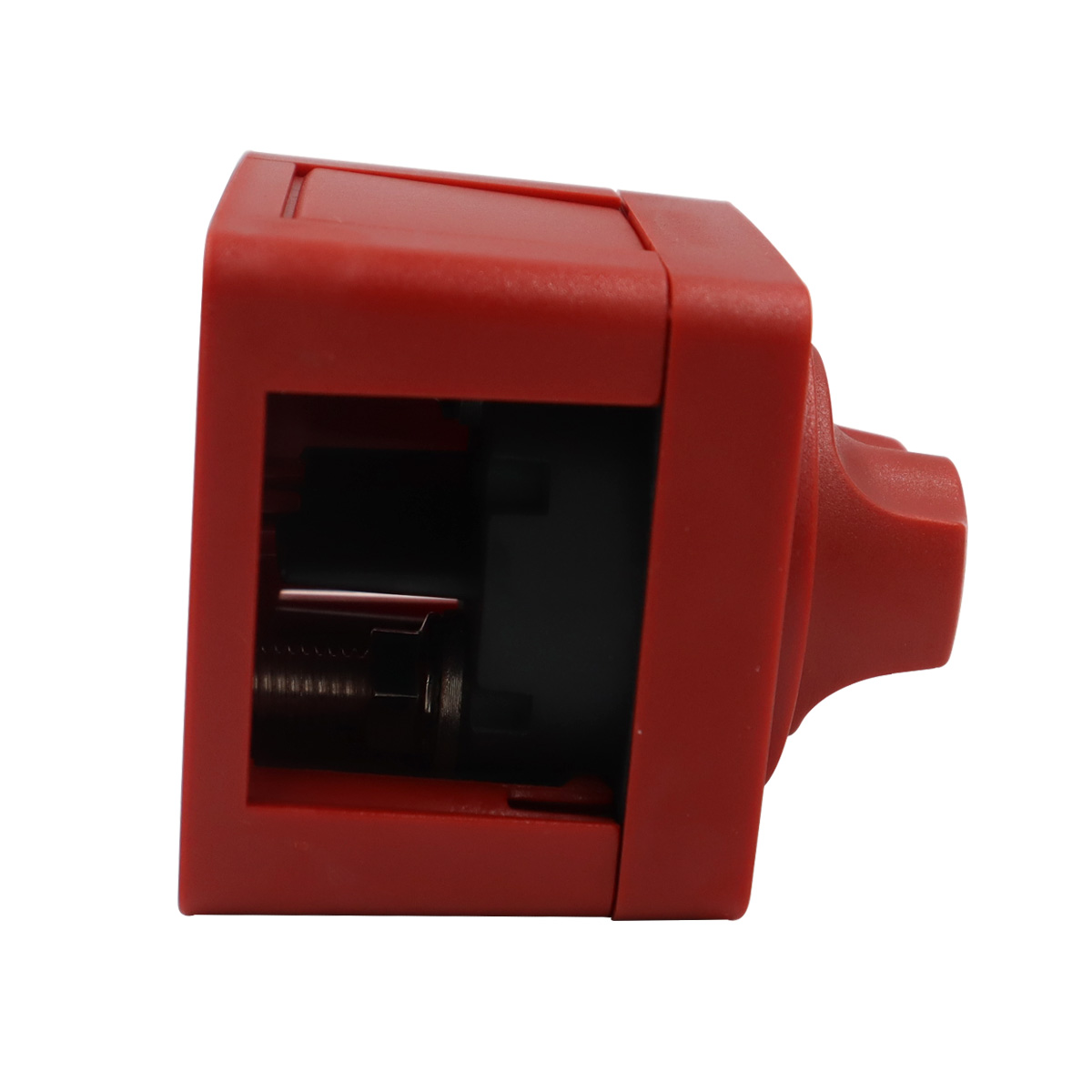 Compact Marine Red Battery Selector Switches (Series 6006M through 6011M) Equipped With Integrated Self Tapping Mounting Hardware