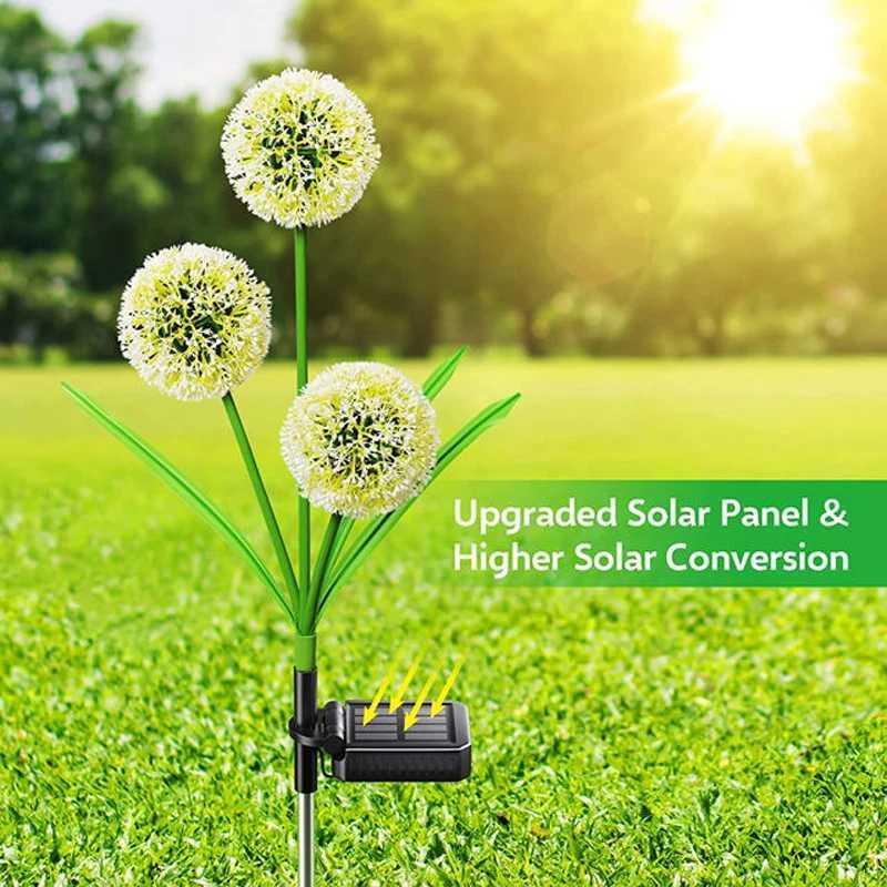 Solar LED Dandelion Lights Outdoor Waterproof LED Lamps dandelions solar garden light Backyard Lawn Landscape Decoration XJ250606