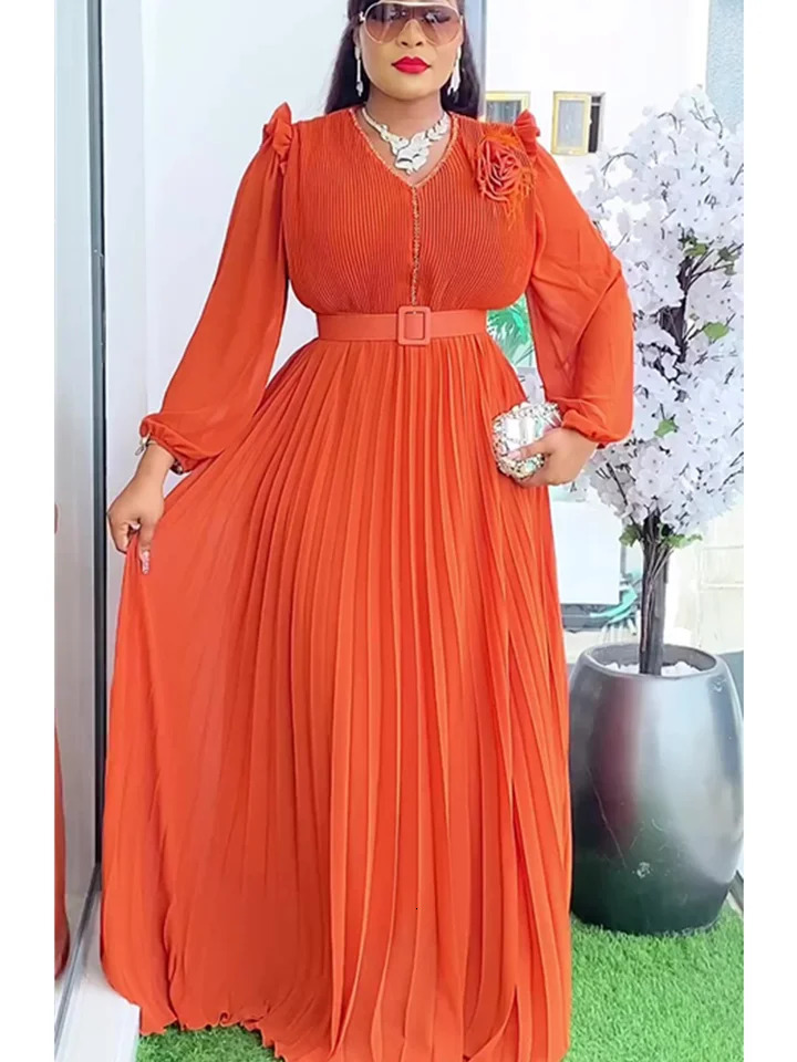 Plus Size African Party Dresses for Women Fashion Dashiki Ankara Wedding Evening Gown Elegant Turkey Muslim Maxi Dress 250603
