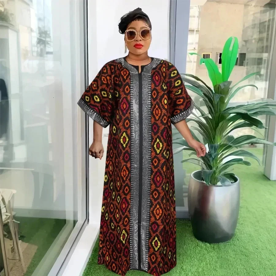 African Dresses for Women Traditional Africa Clothing Dashiki Ankara Print Wax Robe Kaftan Wedding Party Evening Gown 250603