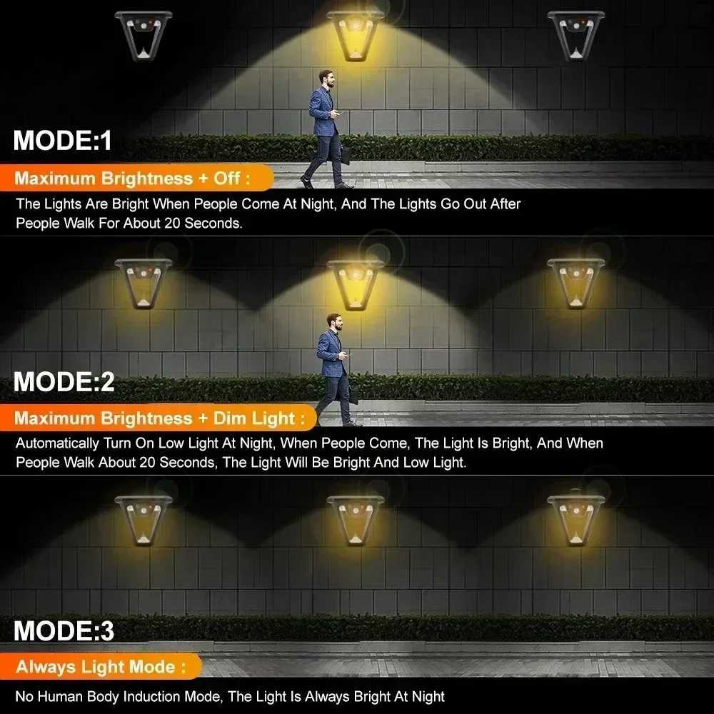 1-4Pcs LED Solar Light Motion Sensor Wall Lamp Outdoor Waterproof Lighting Dual Purpose Lawn Lamp Wall Sconce for Garden Porch XJ250606