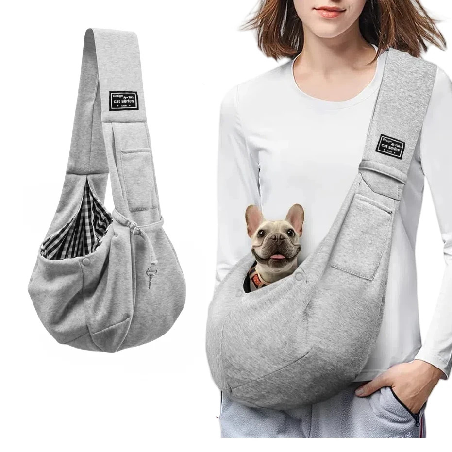 Cotton Comfortable Dog Bag Pet Out Crossbody Shoulder Bag Outdoor Travel Portable Cat Puppy Sling Bag Pet Carrying Supplies 250603