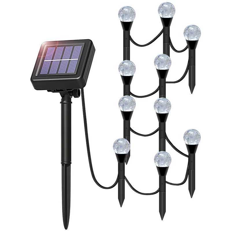 LED Solar Bubble Ball Lights With 8 Light Modes For Street And Area Lighting Outdoor Passage Lawn Lights RGB Spherical Light XJ250606