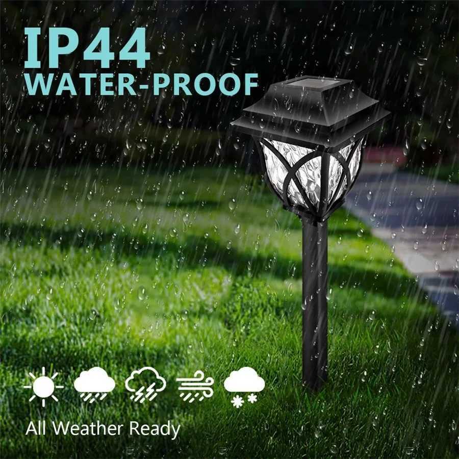 2pcs/Lot LED Solar Garden Light Waterproof Landscape Lawn Lamps for Park Pathway Walkway Yard Patio Decoration Outdoor Lighting W250607