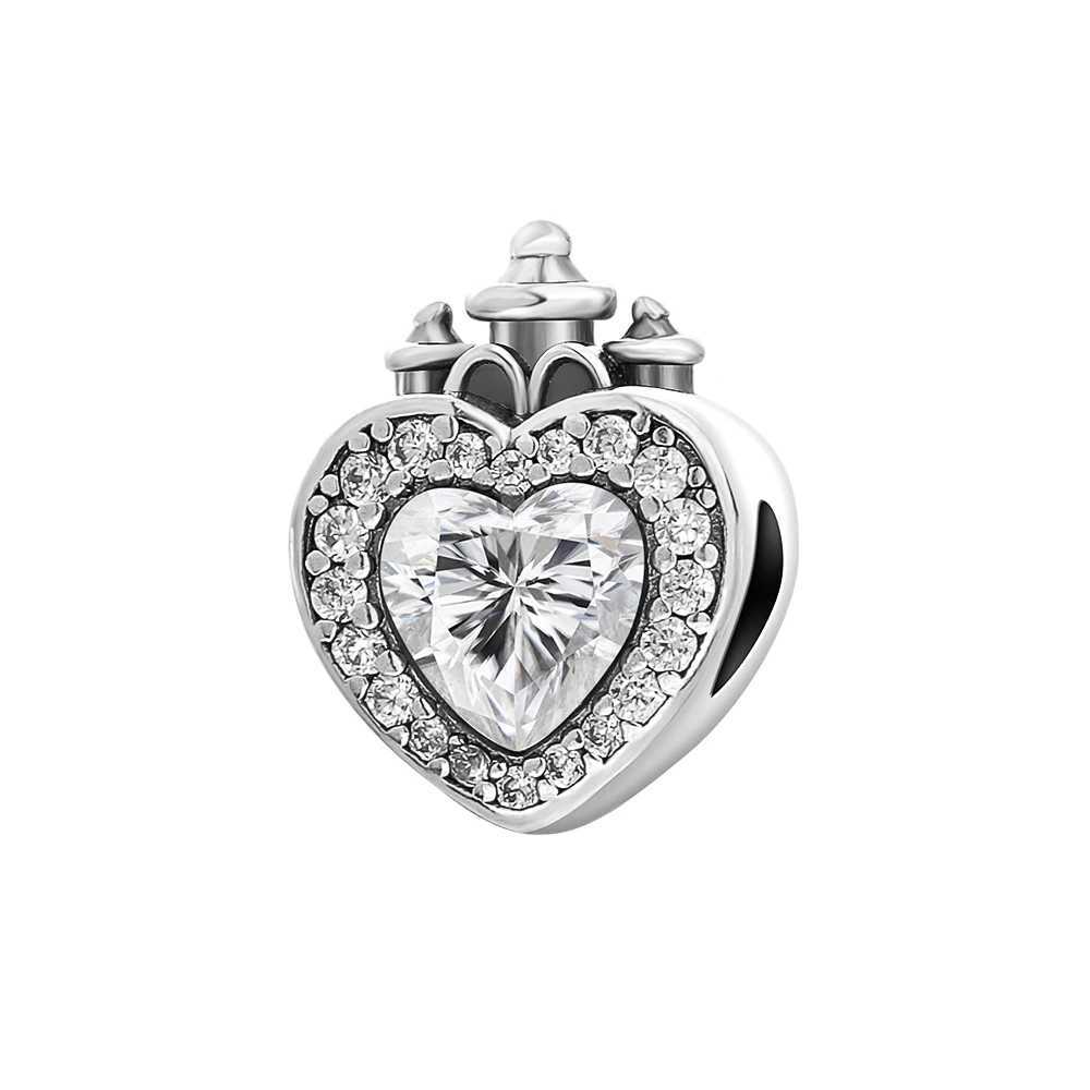 New hot White series zircon Beads Shining Charm Fit Original Bracelet Accessories Women DIY Jewelry 925 Silver Pendant Gift XJ250607