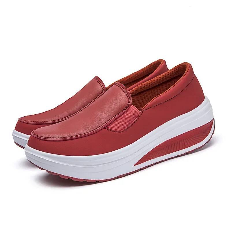 ddmyoutdoor Wedge Platform Sneakers Cushion Slip On Woman Women Soft Outdoor Non Shock Absorber Rocking Shoes Outdoor Shoes