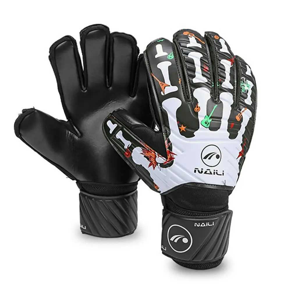 Anti Slip Goalkeeper Gloves Thickened Latex Kids Football Goalie Gloves Protective Fingers Cushioning Game Goalkeeper Gloves XJ250606