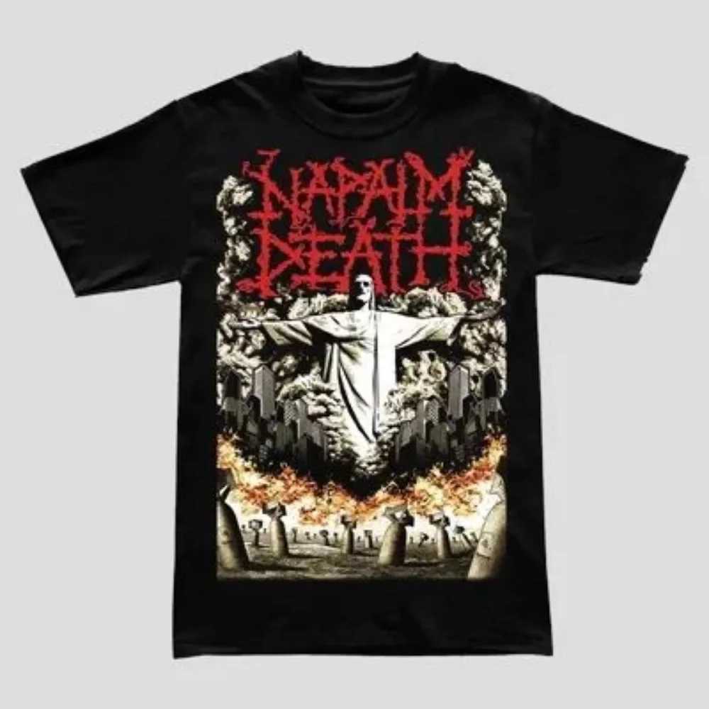 Napalm Death Grindcore Heavy Metal T-Shirt Men Women 00% Cotton Plus Size Printed Oversized O-Neck Streetwear Unisex Tees W250607