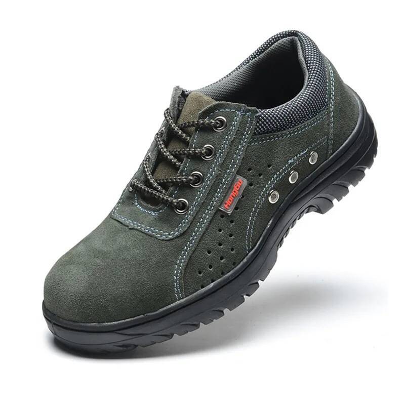 Ddmyoutdoor New Men Steel Toe Work Boot Breathable Slip On Work Boots Sneakers Shoes Anti Smashing Piercing Safety Outdoor Shoes