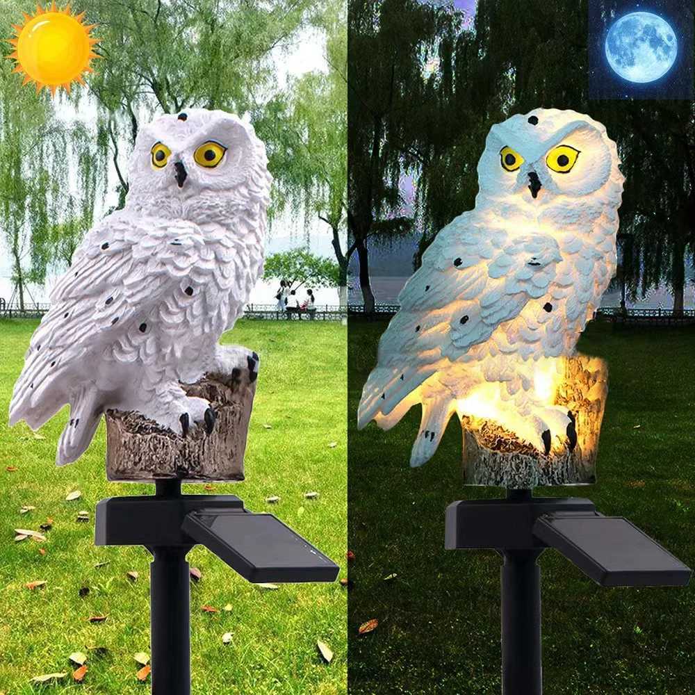 Solar owl resin light Animal resin light Garden lawn light garden decorative light landscape nightlight Simulation decoration XJ250606