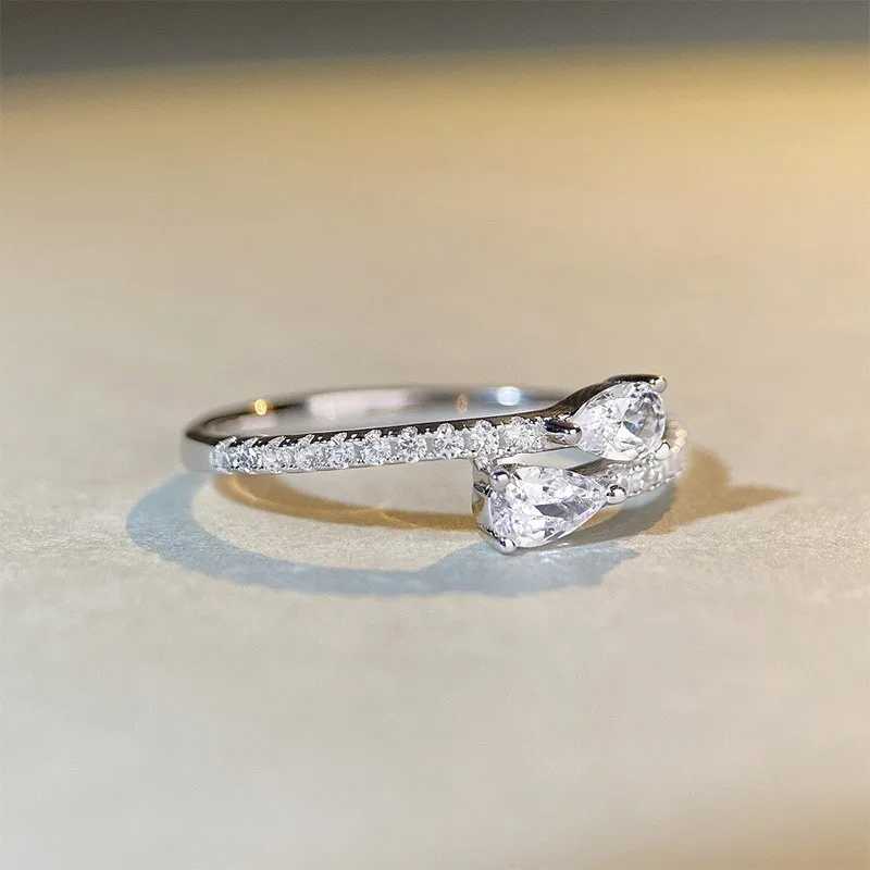 925 Sterling Silver Bright Zirconia Finger Ring Female Accessories Engagement Ceremony Fashion Dainty Chic Jewelry Gifts XJ250606