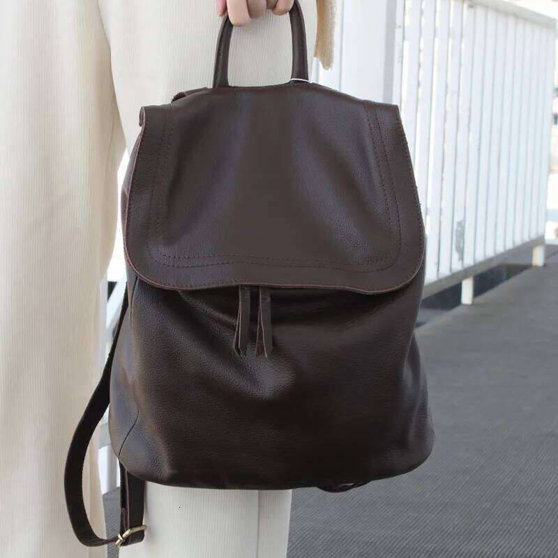 Designer Backpack Bag Women Genuine Leather Travel Bagpack High Quality Simple Bucket Style Large School Backpacks For Girls 2025/06/07