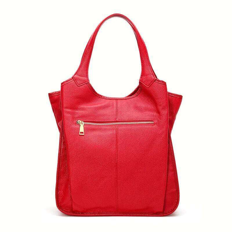 Aidrani High Quality Genuine Leather Women's Large Capacity Cowhide Underarm Shoulder Handbag