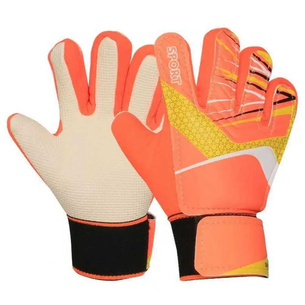 1 Pair Goalkeeper Gloves Breathable Impact Resistant Non-slip Texture Football Training Gloves Goalie Gloves For Kids Soccer Gloves XJ250606