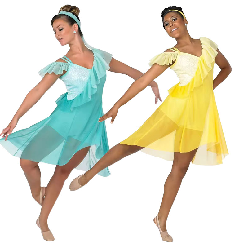 Custom Children Girls Modern Dance Ballet Floating Training Wear Retail and Wholesale