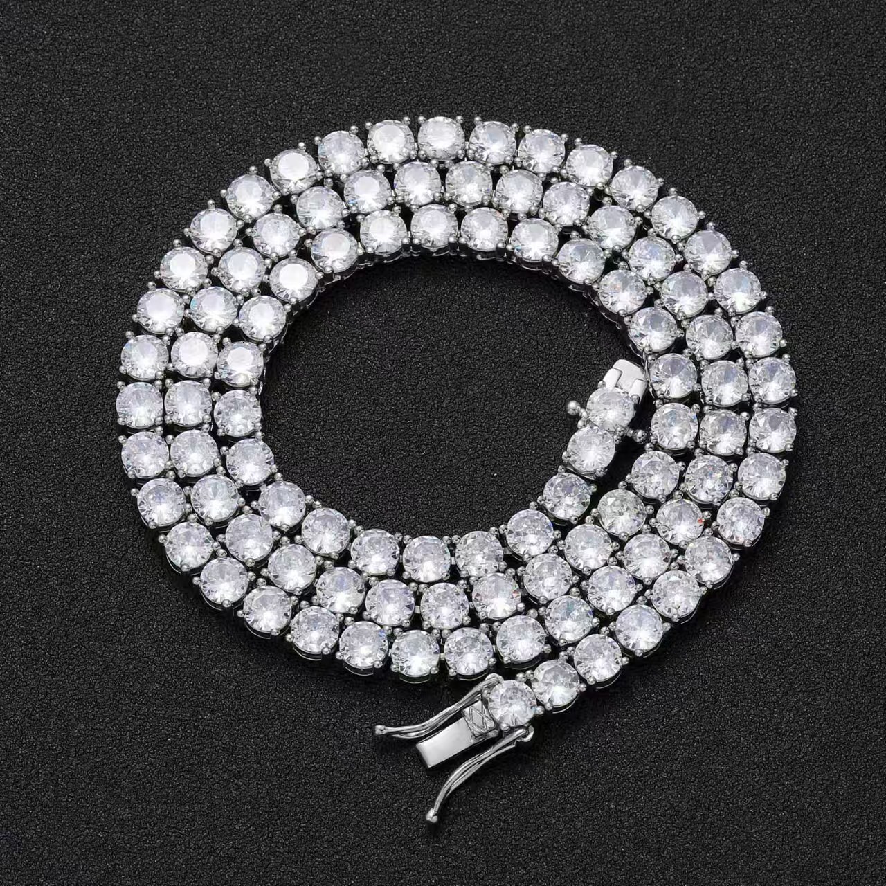 Wholesale price Jewelry necklace bracelet tennis Hip Hop necklace fashion Jewelry Pass Dia Tester 4mm vvs moissanite iced out cuban chain for men wome