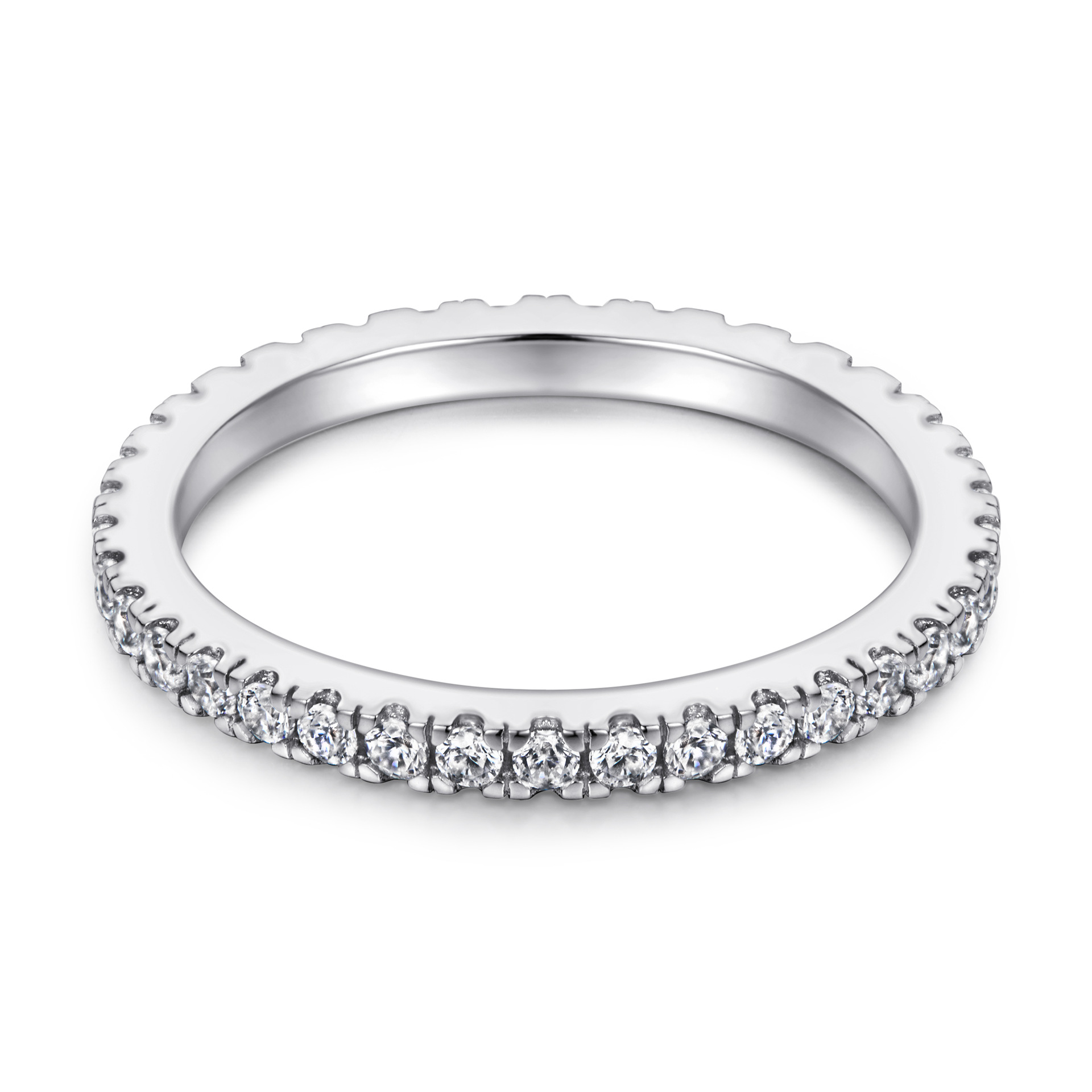 Free shipping s sterling sier simple ic designer for women men unisex couple love rings shine crystal dia cz zircon engagement wedding ring jewelry Fr