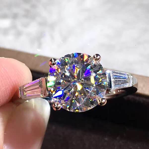 Roomy 9K 14K 18K Rose Red Gold Ring GRA Certificate D VVS1 H A Cut Moissanite Engagement Rings