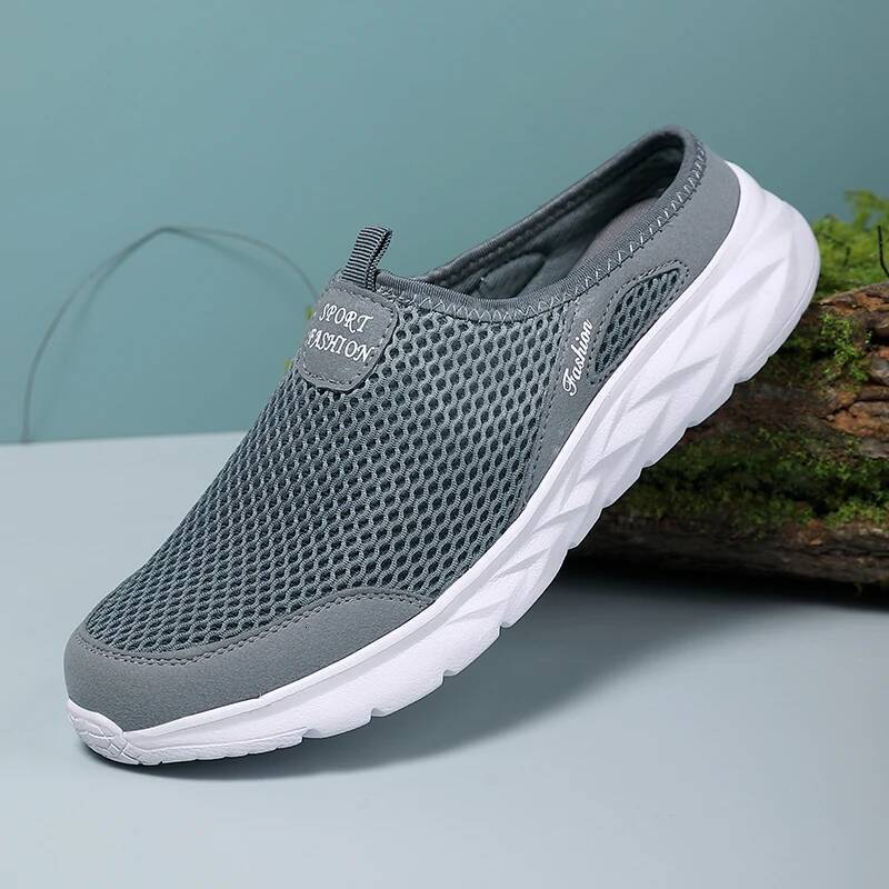 Ddmyoutdoor MAEDEF Half Slippers Outdoor High Quality Anti Slip Men Leisure Shoes Mesh Breathable Soft Comfortable Flat Bottomed Slipper Outdoor Shoes