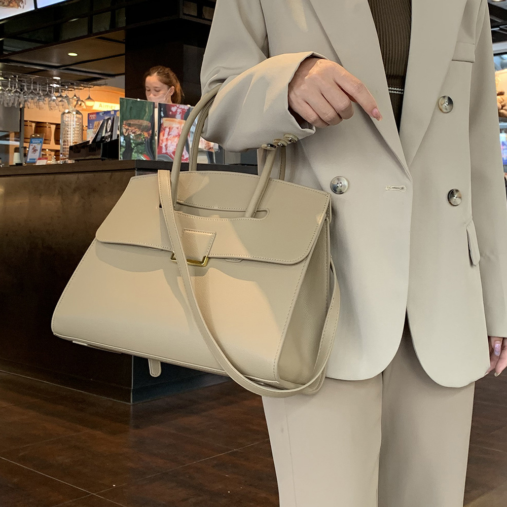 Free Shipping Women's Handbag Designer Bags Briefcase Women's Commuter Texture Genuine Leather Original Niche Tote Luxury Bag Large Capacity