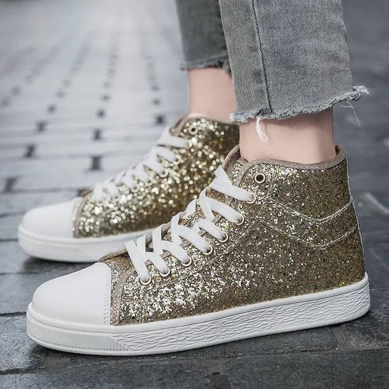 Ddmyoutdoor Ddmyoutdoor Lightweight Women S Vulcanized Fashion Glitter Woman Size Red Designer Shoes High Top Sneakers Outdoor Outdoor Shoes