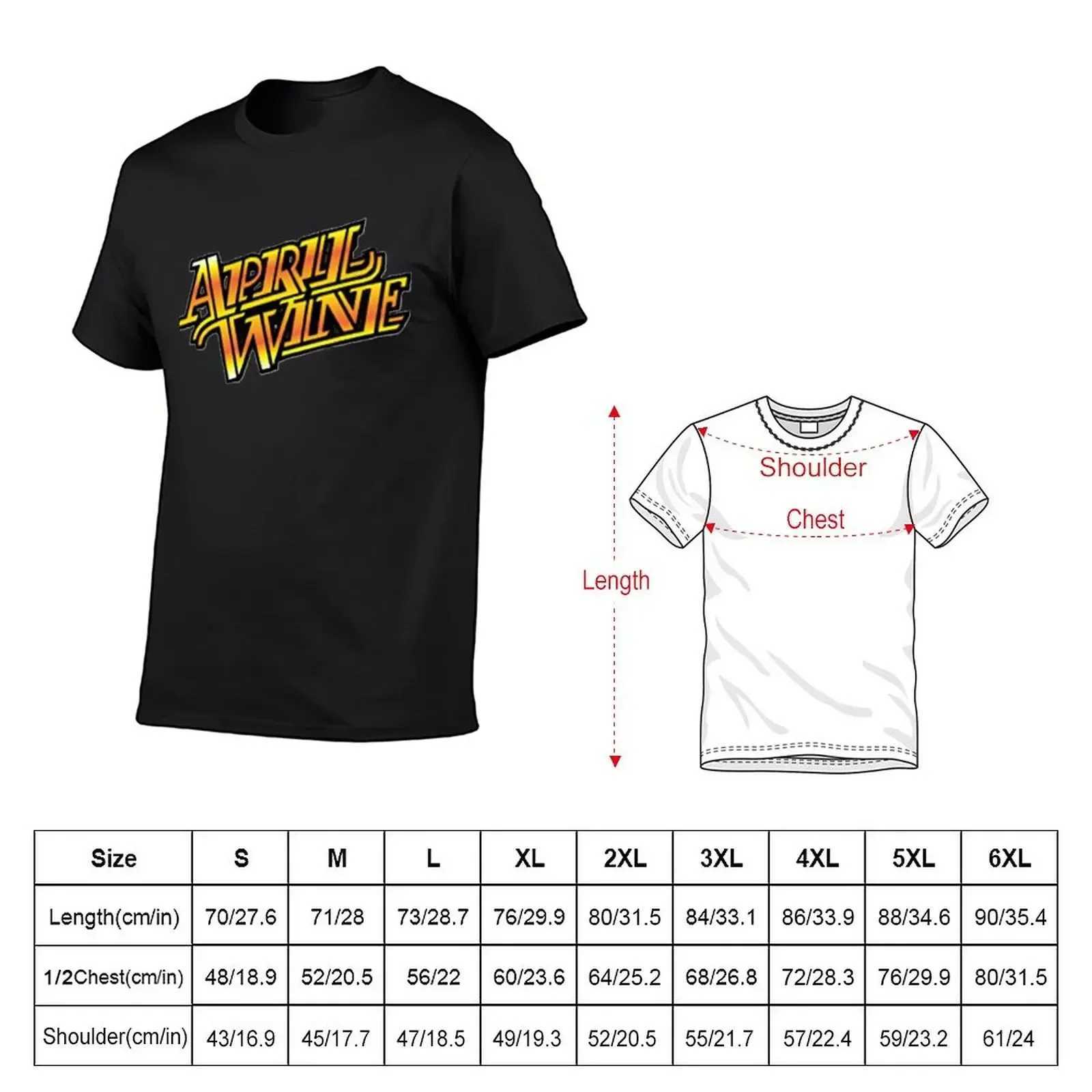 April Wine Rock T-Shirt blacks Aesthetic clothing summer tops men workout shirt W250607