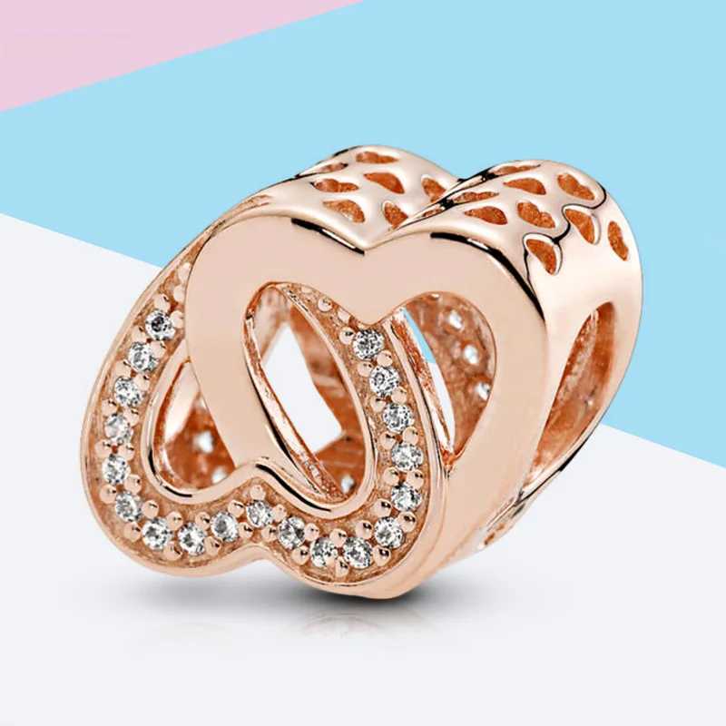 New 925 Silver Plated Rose Gold Feather Snowflakes Pineapple Fine Beads Fit Original Charms Bracelet Women DIY Jewelry XJ250607