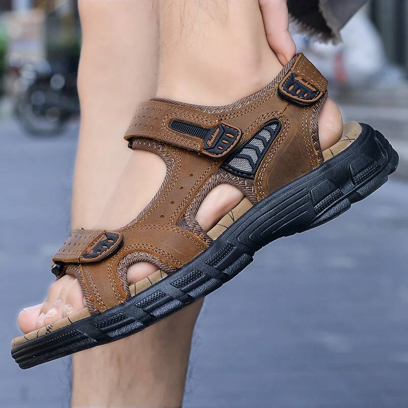 Ddmyoutdoor Summer Flat Top High Quality Men S Sandals Original Brand Outdoor Sports Non Slip Beach Shoes Large Size Outdoor Shoes