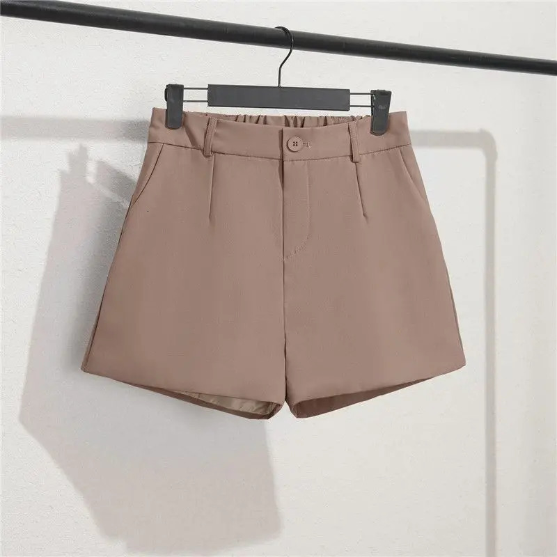 2024 Summer Solid Casual Elegant Trendy Office Lady Shorts Korean Sweet Fashion Women High waist Basic Allmatch Loose 250529Z