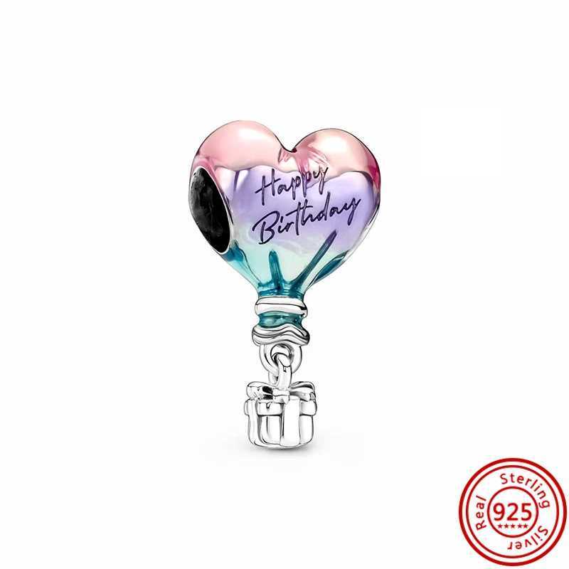 Classics 925 Silver Pink Crown Flower Hot air balloon Charms Fit Original Bracelet Necklace DIY Bead For Women Jeweli Make GiftXJ250607
