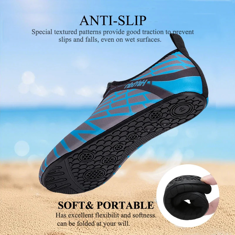 Unisex outdoor water shoes Comfortable quick drying beach socks Barefoot shoes Men women Swimming sneakers Yoga casual shoes 250605