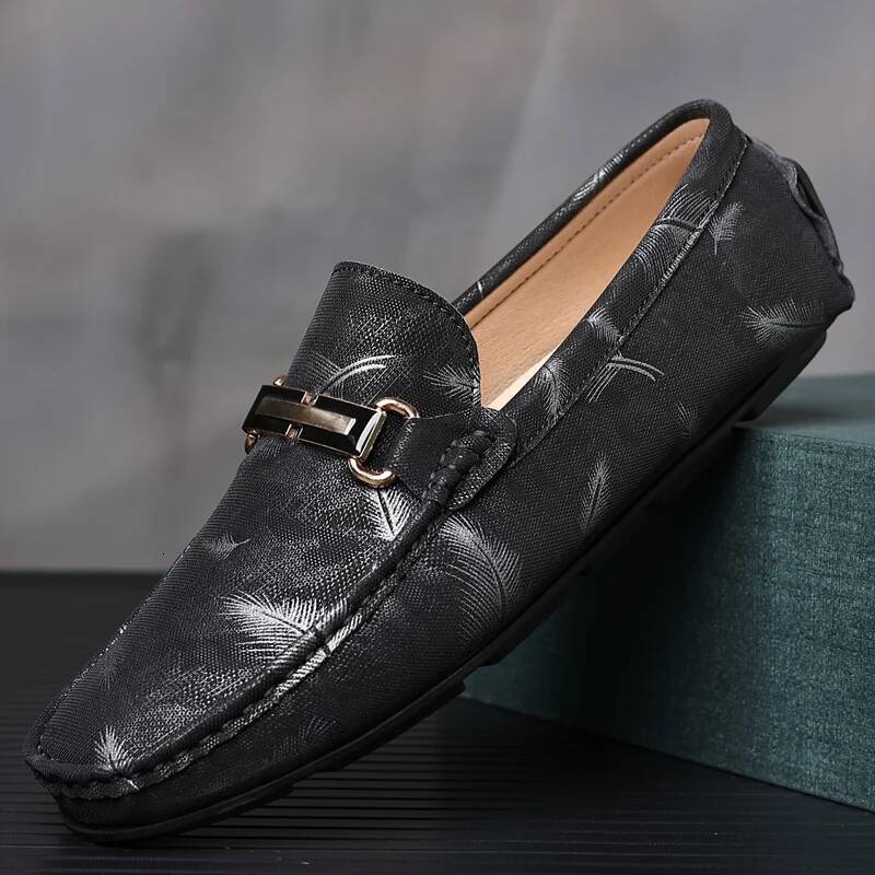 Ddmyoutdoor MAEDEF Men S High Quality Slip On Loafers Classics Fashion Leather Casual Male Shoe Comfortable Outdoor Driving Flats Shoes Outdoor Shoes