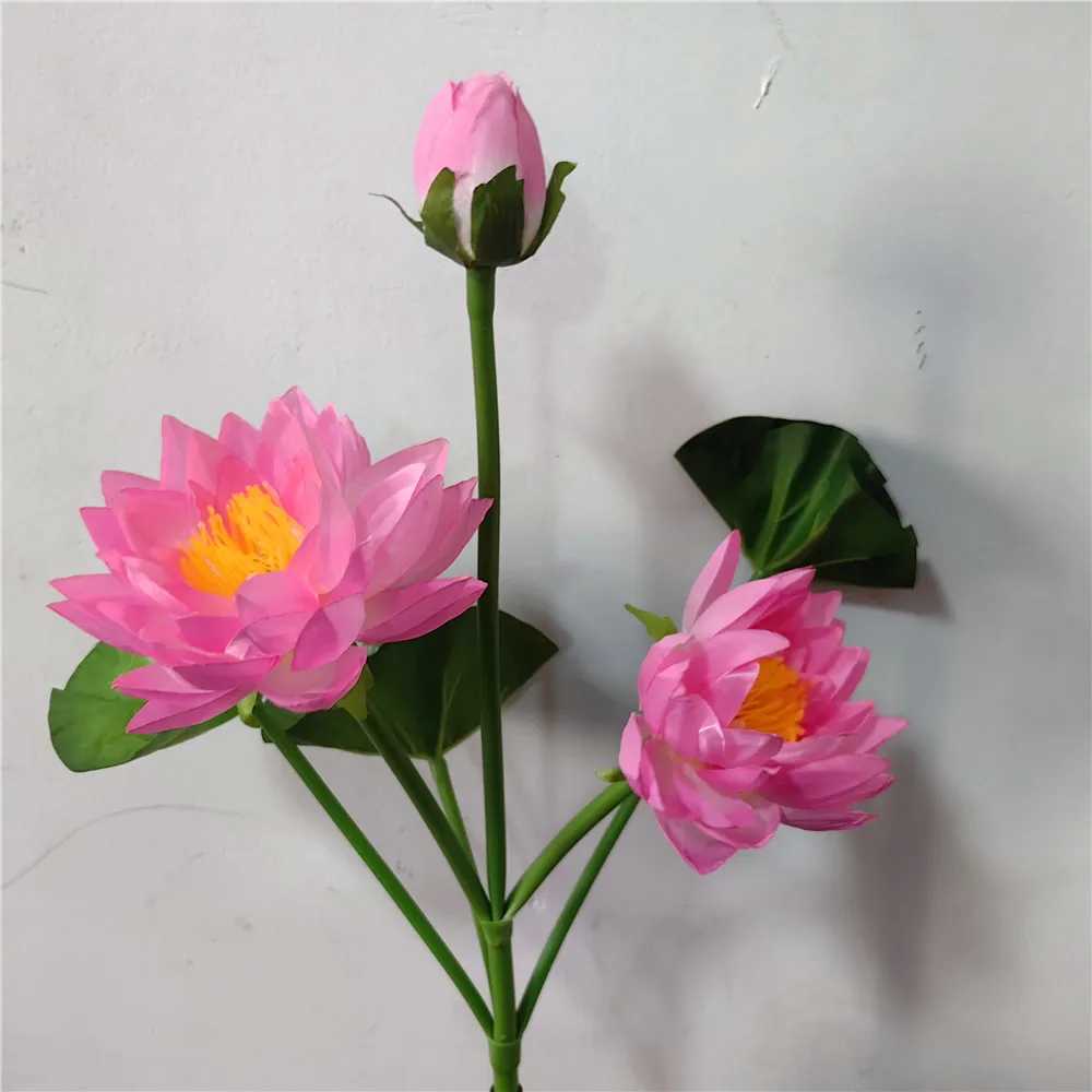 Solar Lotus Floral Garden Lights Flowers Lights Solar Powered LED Lawn Light Outdoor Garden Decor Yard Landscape Decoration XJ250606