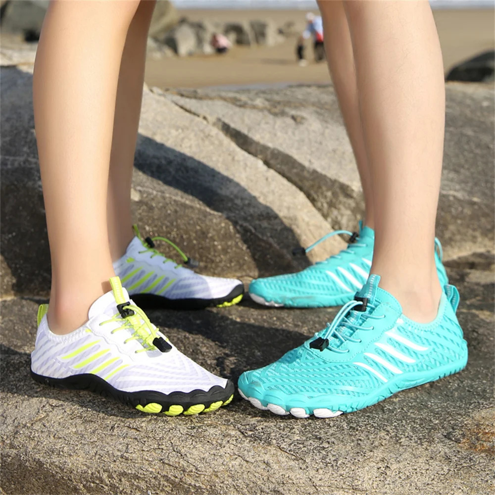 Unisex Quick Dry Water Shoes Men Women Colorful Beach Swimming Surfing Seaside Aqua Shoes Couple Barefoot Upstream Sneakers 250604