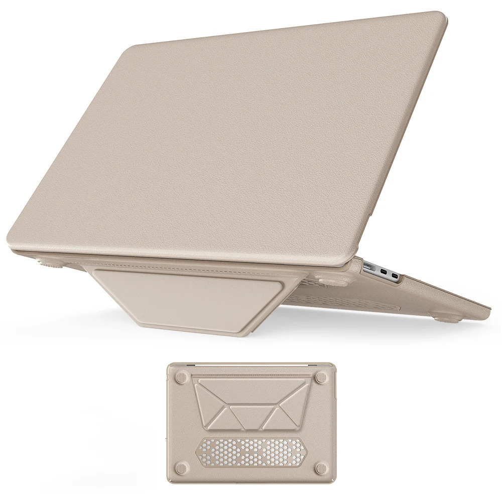 For MacBook Air 15 Case M4 Model A3241 M3 15.3 M2 PU leather Laptop Stand for MacBook - Air 13.6 Pro 13 14 16.2 250605