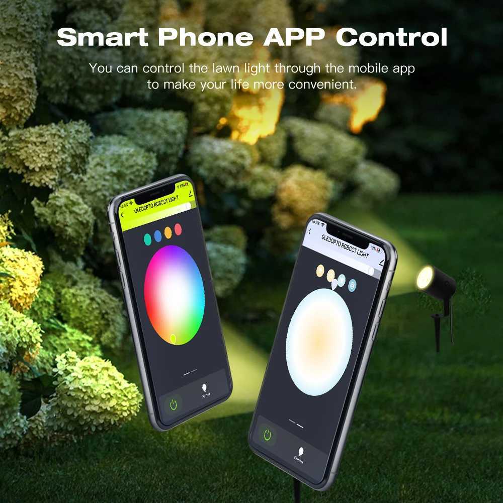 GLEDOPTO ZigBee 3.0 RGBCCT 7W LED Garden Lamp DC24V Low Voltage IP66 Waterproof APP Alexa Hu*e SmartThings Tuya (Hub Required) W250607