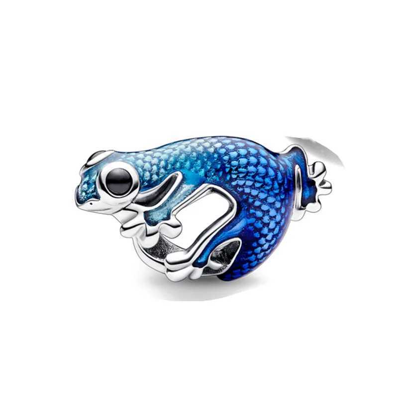 925 Silver plated New Summer Ocean Series Blue starfish Dolphin Pendant DIY Charms Beads Fit Original Bracelet For Girl XJ250607