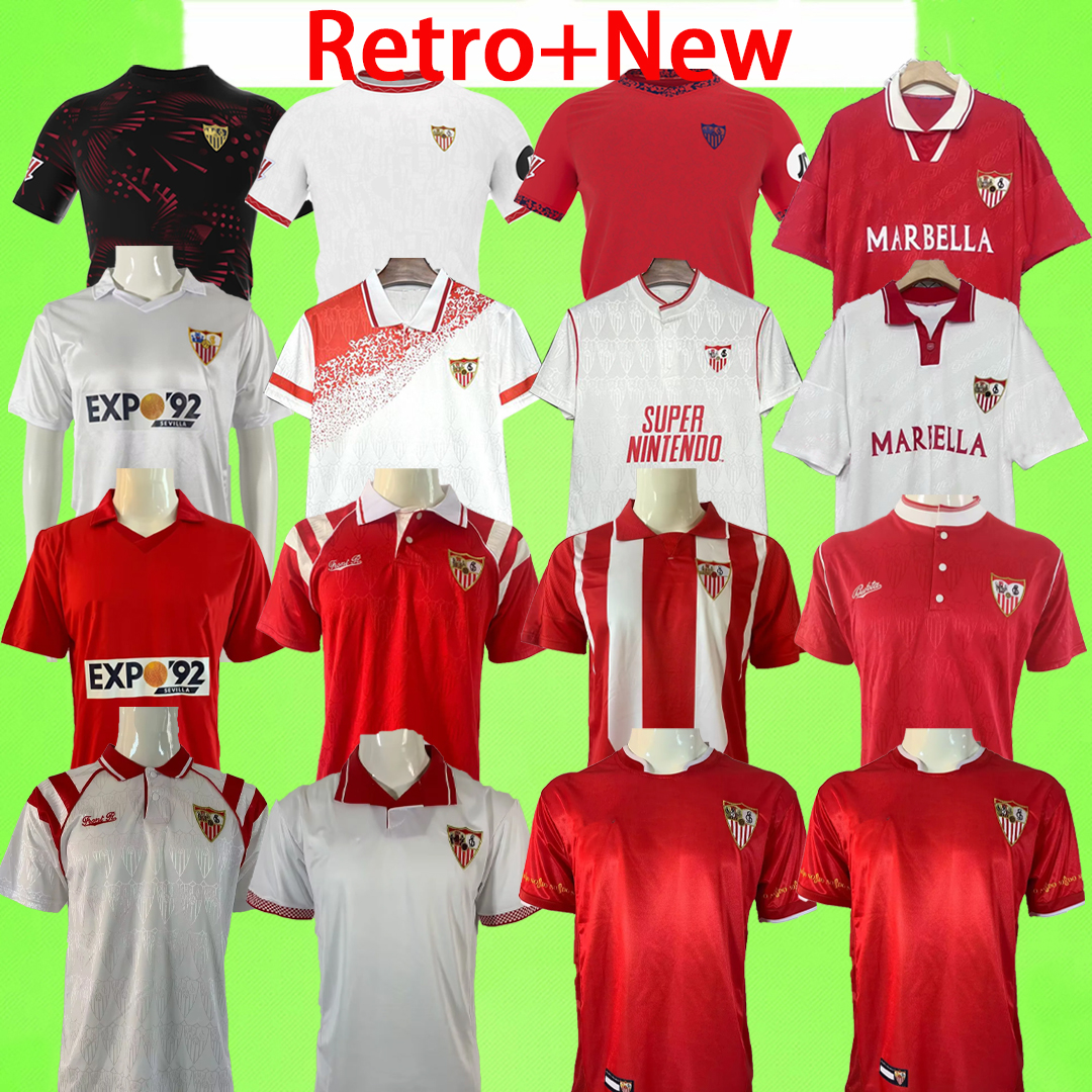 New + Retro Seville 25 26 27 soccer jerseys L.OCAMPOS SUSO JONG GUDELJ K.REKIK TECATITO 87 90 91 92 93 02 03 12 13 14 15 16 kids kit Sevillas football shirt 2025 2026 2027