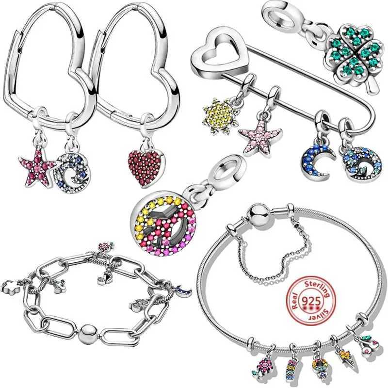 925 Sterling Silver Me Dangle Charm My - Mini Pendant Fit Pantaro Me Bracelet Necklace Women Original DIY Jewelry XJ250607