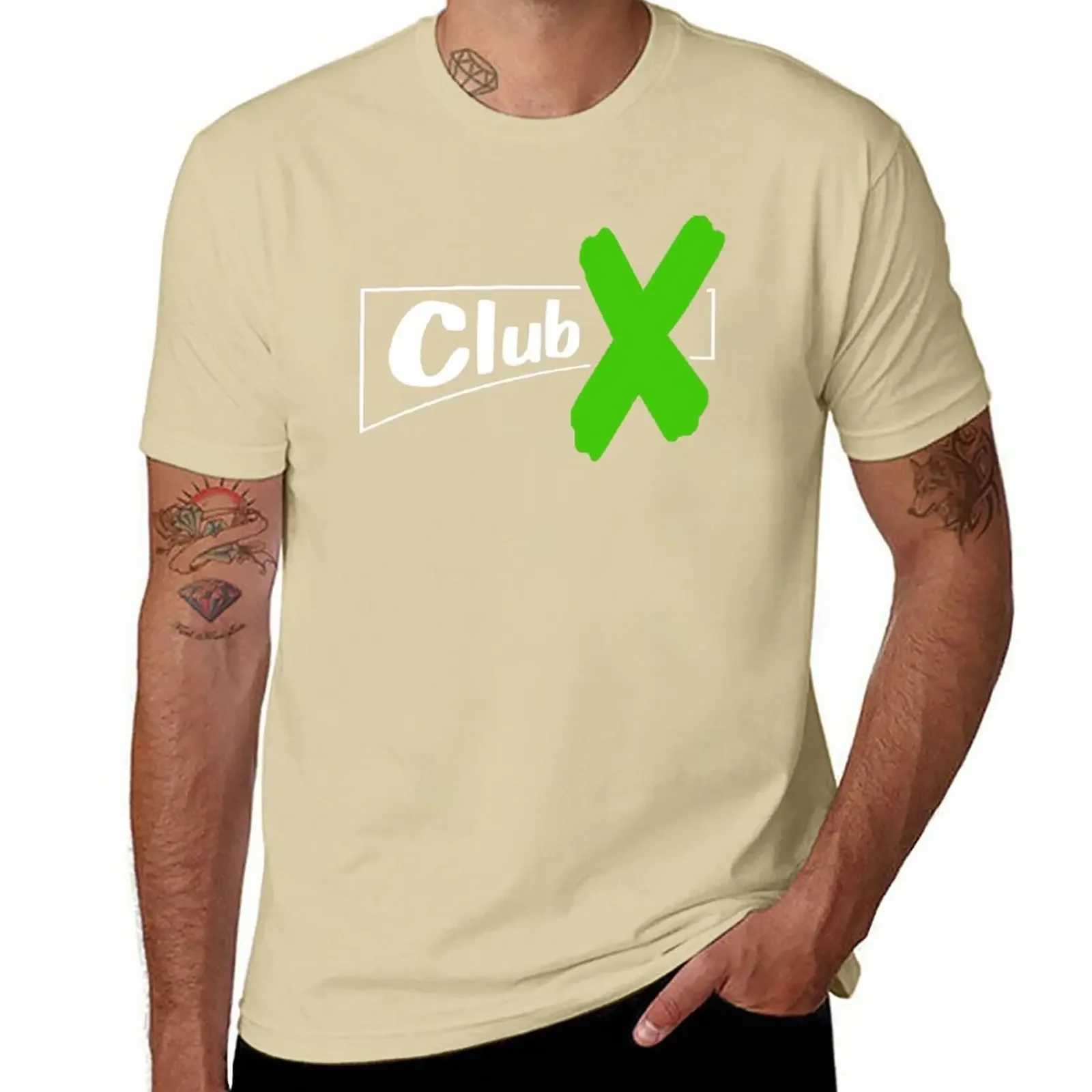 Anime Clothes Plus Size Custom T Shirts Big and Tall T Shirts for Men New Club X Hardcore T-Shirt Graphic Oversized Men Clothing W250607