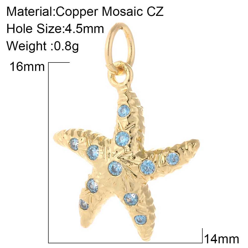Cute starfish shells charm jewelry DIY wearing charming necklaces bracelets earrings accessories summer beach amulets Charms XJ250607