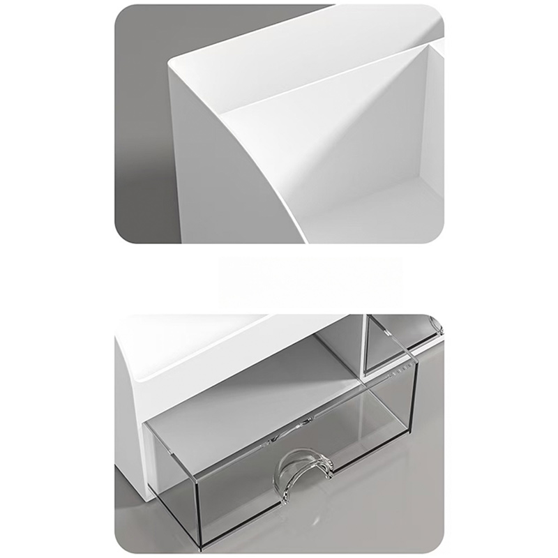 versatile multifunctional cosmetic organizer with clear transparent design