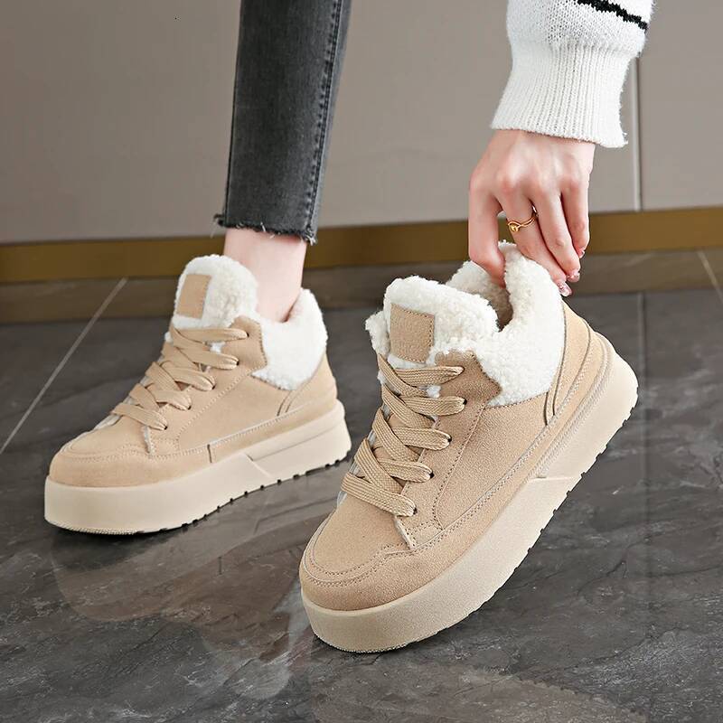 Ddmyoutdoor New Snow Winter Thick Bottom Sports Warm Short Boots Women S Plush Casual Cotton Shoes Zapatillas De Mujer Outdoor Shoes