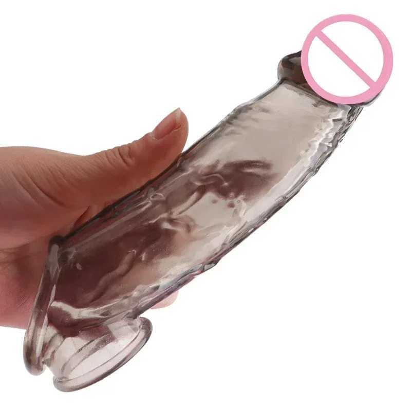 Sexy Toys Penis Ring Penis Enlargement Sleeve for Men Reusable Condom Cock Sleeve Extender Ejaculation Delay XJ250607