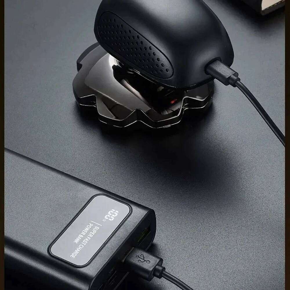 Magnetic Absorption Electric Shaver Ninja 9 Head Grooming Tool Full Body Washing Razor Self-Help Hair Removal Kit USB Charging