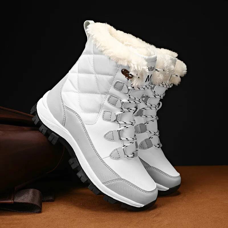 Ddmyoutdoor Winter Women High Quality Cotton Shoes With Thick Soles Anti Slip And Warm Snow Comfortable Plush Work Ankle Boots Outdoor Shoes